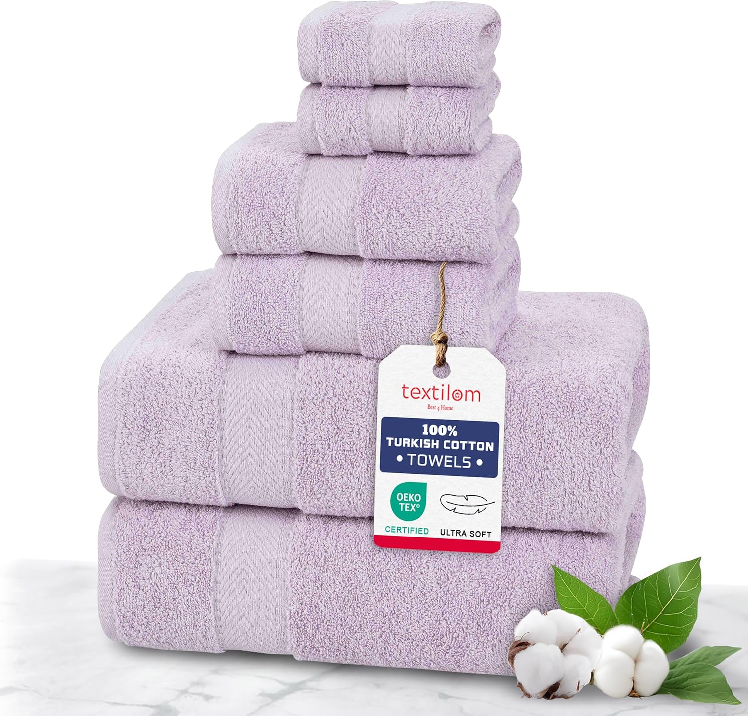 TEXTILOM 100% Turkish Cotton Bath Towel Set for Luxury Comfort