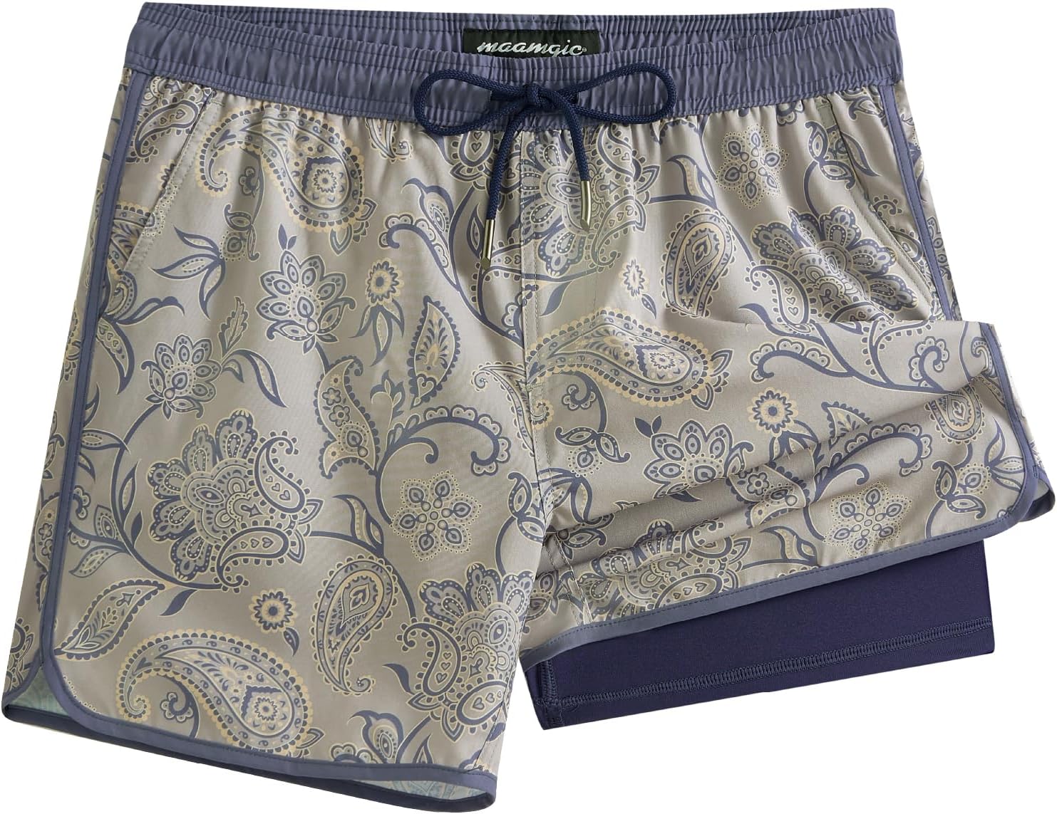 Vintage 80s 90s Style Swim Trunks for Men - Quick Dry Comfort