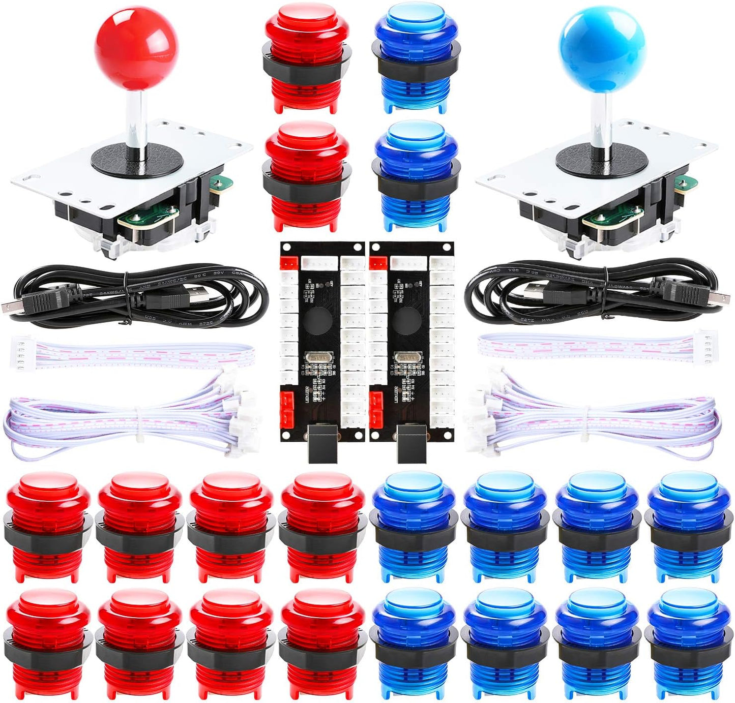 Qenker 2-Player LED Arcade DIY Kit for Retro Gaming Fun
