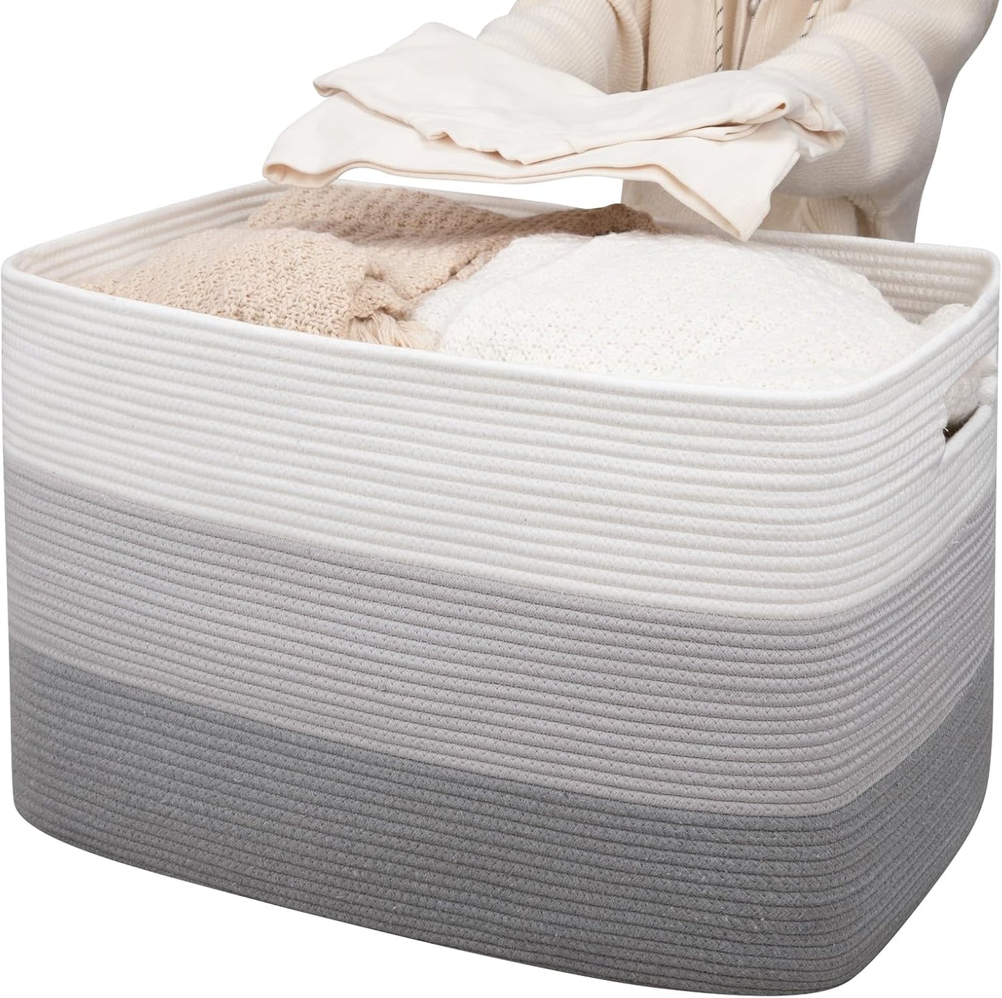 Extra Large Blanket Basket for Storage and Organization Needs