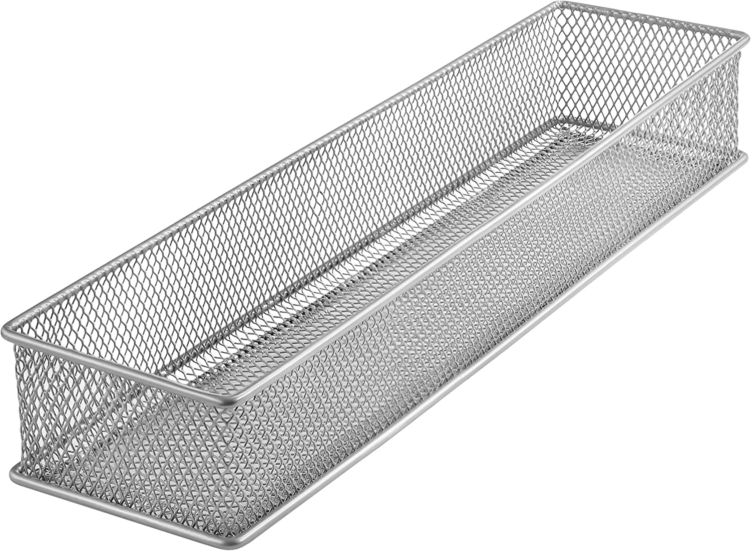 YBM HOME Silver Mesh Drawer Organizer Bins for Office and Home