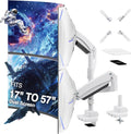 Dual 57 in Heavy Duty Stacking Monitor Arm Pole Top Mount