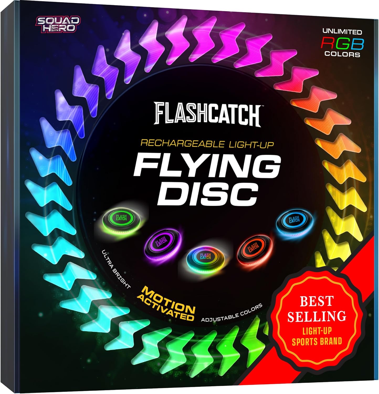 Motion-Activated LED Frisbee - Rechargeable Fun!