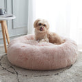 Calming Dog & Cat Donut Cuddler Bed - Cozy Faux Fur Round Bed