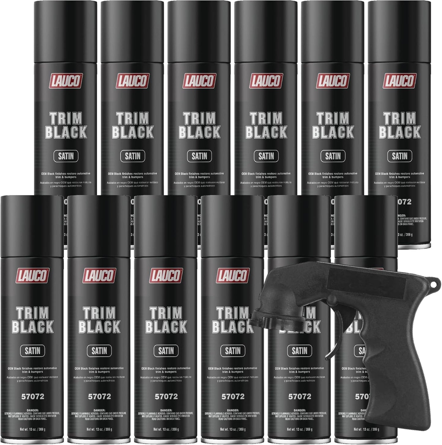 LAUCO Trim Black Satin Automotive Spray Paint for Perfect Finish
