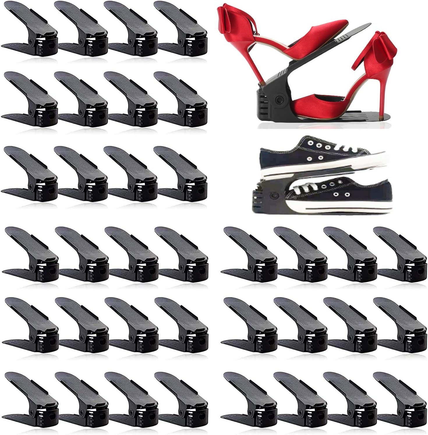 Shoe Slots Organizer 36 Pack for Space-Saving Storage Solutions