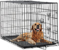 48 in Dog Crate Dog Kennel Cage with Double Door - Durable Metal Crate