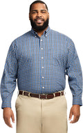 Mens Big and Tall Performance Comfort Plaid Button Down - Stretch Fit