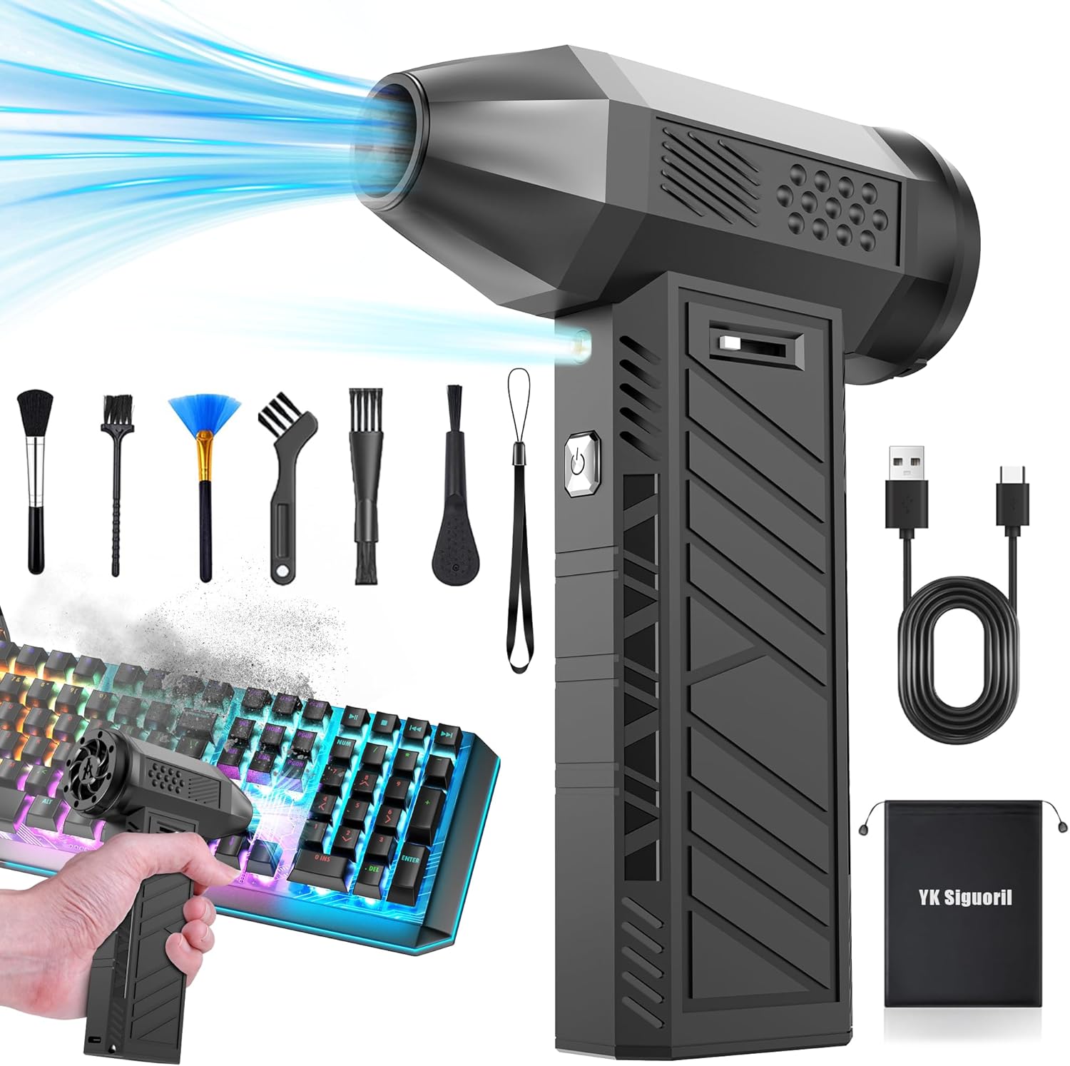 180000RPM Electric Air Duster - Fast Cleaning Power