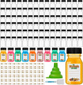 4 oz Plastic Juice Shot Bottles with Caps - 100 Pack for Prep