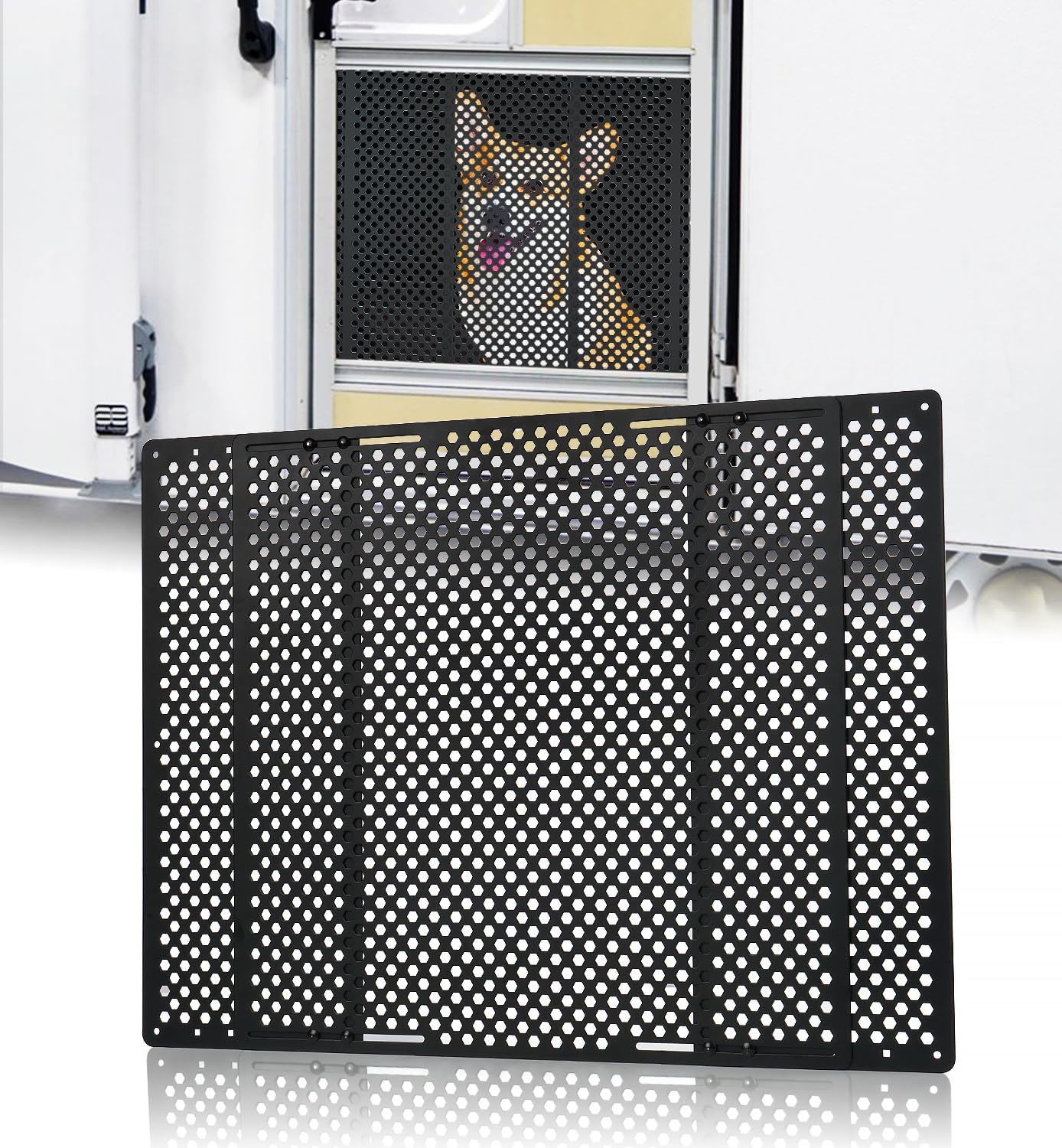 Aluminum Alloy RV Entry Screen Door Grille for Pets Protection