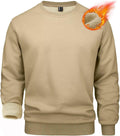 Men's Crewneck Fleece Sweatshirt - Warm Long Sleeve Pullover