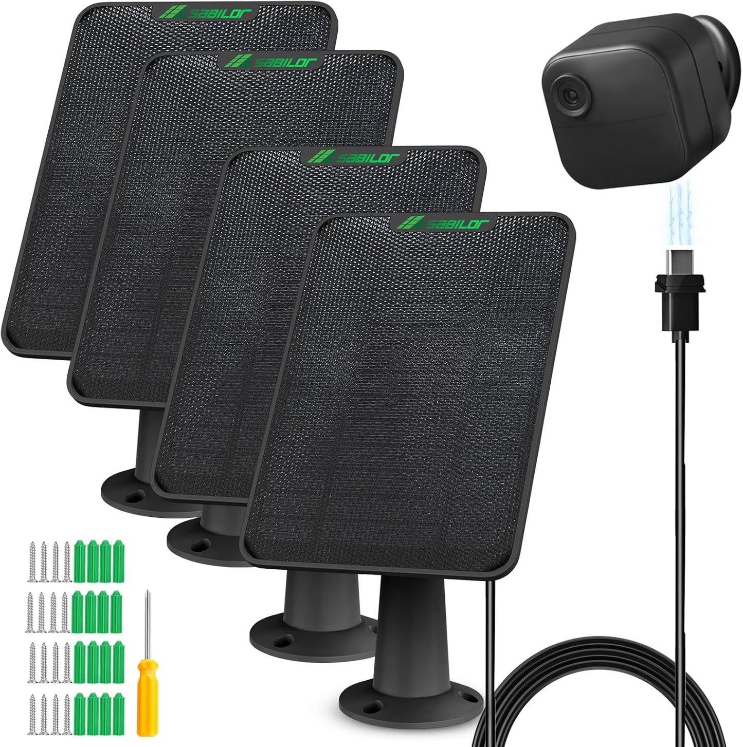 4 Pack 6W Solar Panel for Blink Outdoor 4 Camera Charger