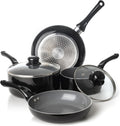 Moss & Stone 6 Pc Black Nonstick Cookware Set - Induction Ready