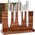 Extra Large Magnetic Knife Holder 16in - Acacia Wood Knife Block