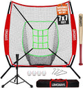 7ftx7ft Portable Baseball Net Set - Practice Net with Tee & Bat