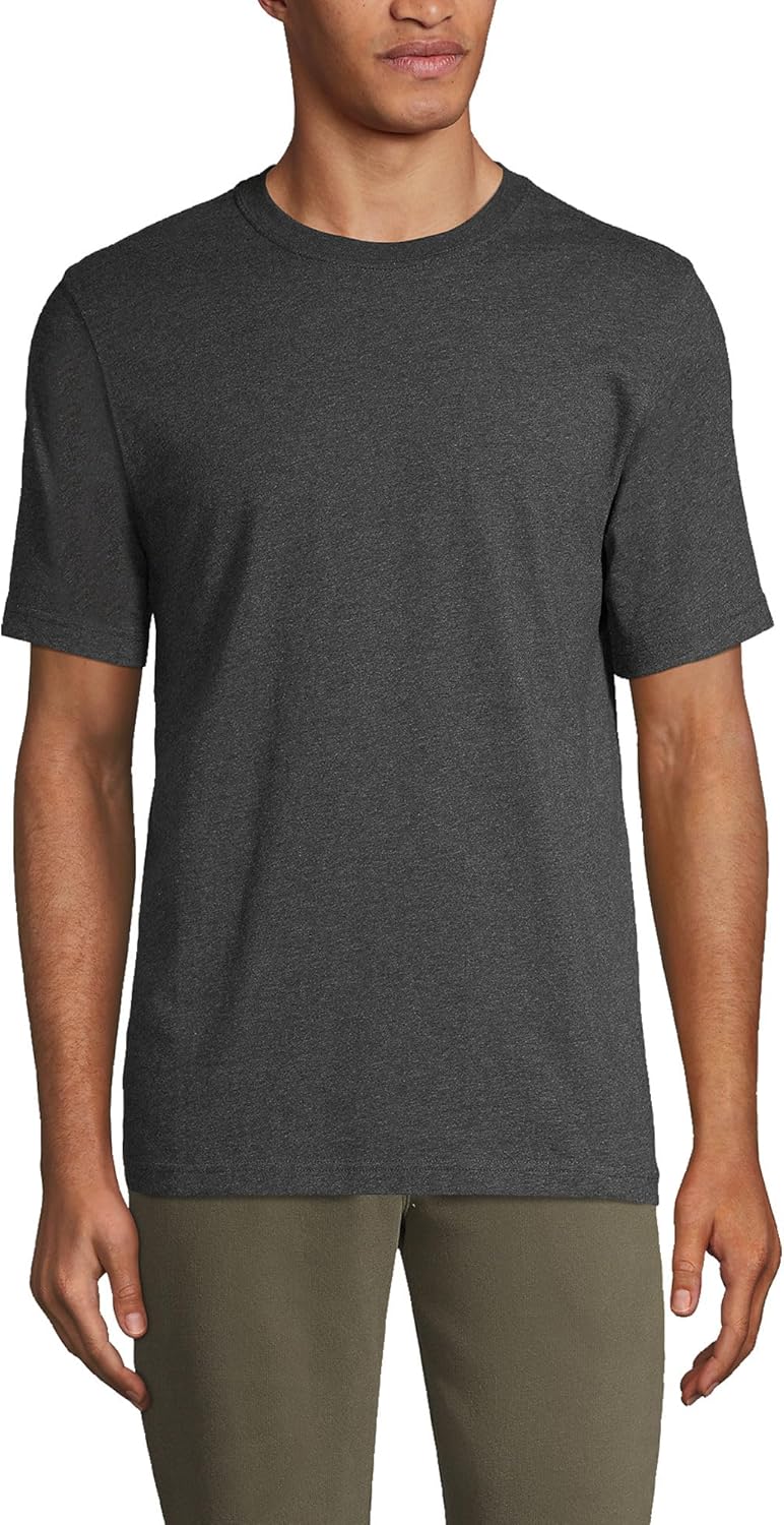 Lands' End Men's Super-T Short Sleeve T-Shirt for Everyday Wear
