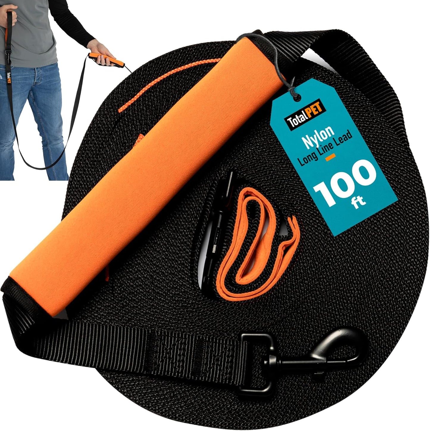 100ft Long Dog Leash for Training Recall and Commands at Distance