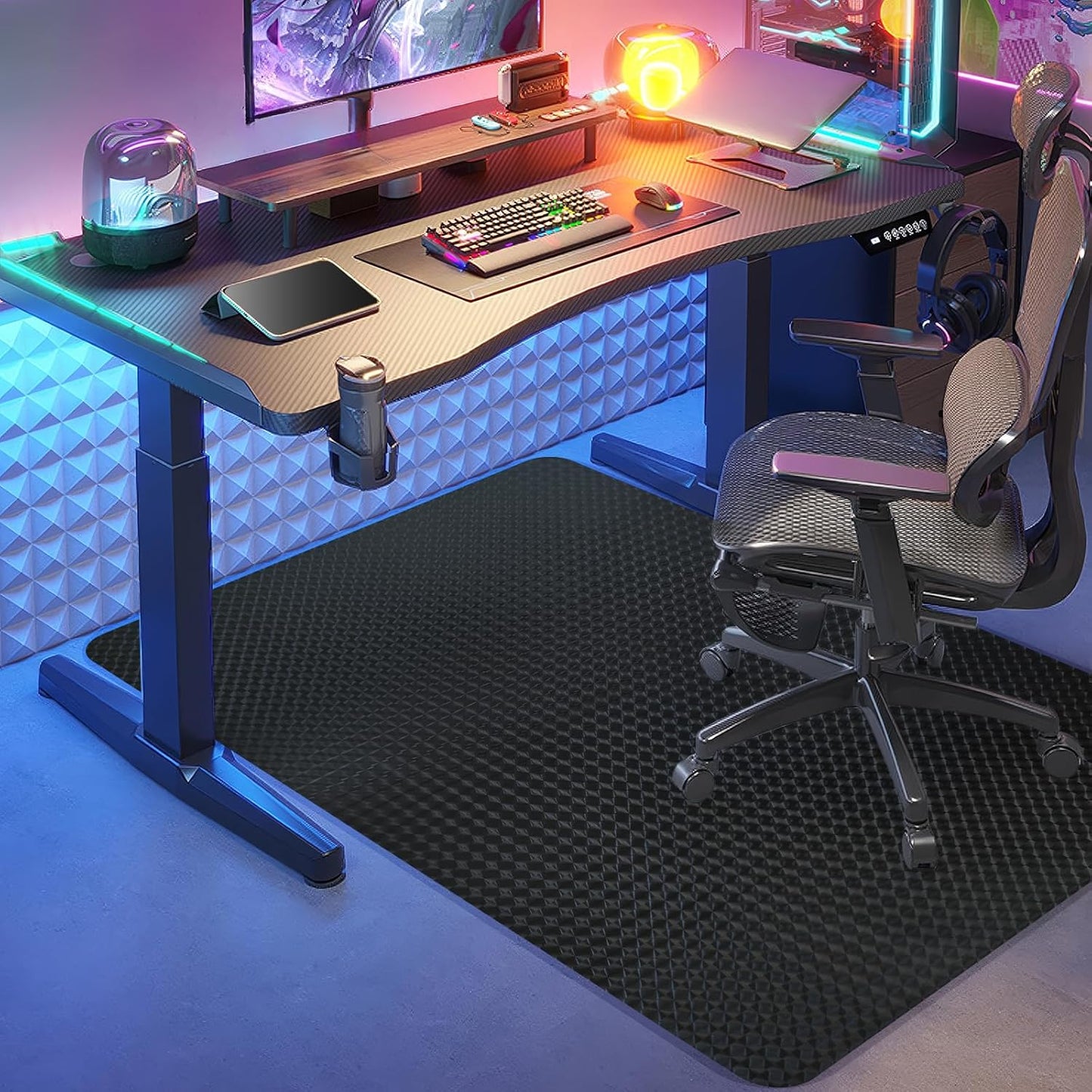 Durable Vicwe Gaming Chair Mat: Floor Protector