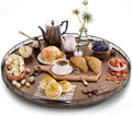 Farmhouse Oak 24in Lazy Susan Turntable Organizer for Home Use