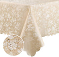 Beige Rectangle Tablecloth 60ft x 120ft - Waterproof Heavy Duty Vinyl