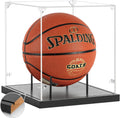 Basketball Display Case Acrylic Clear with Solid Wood Base - UV