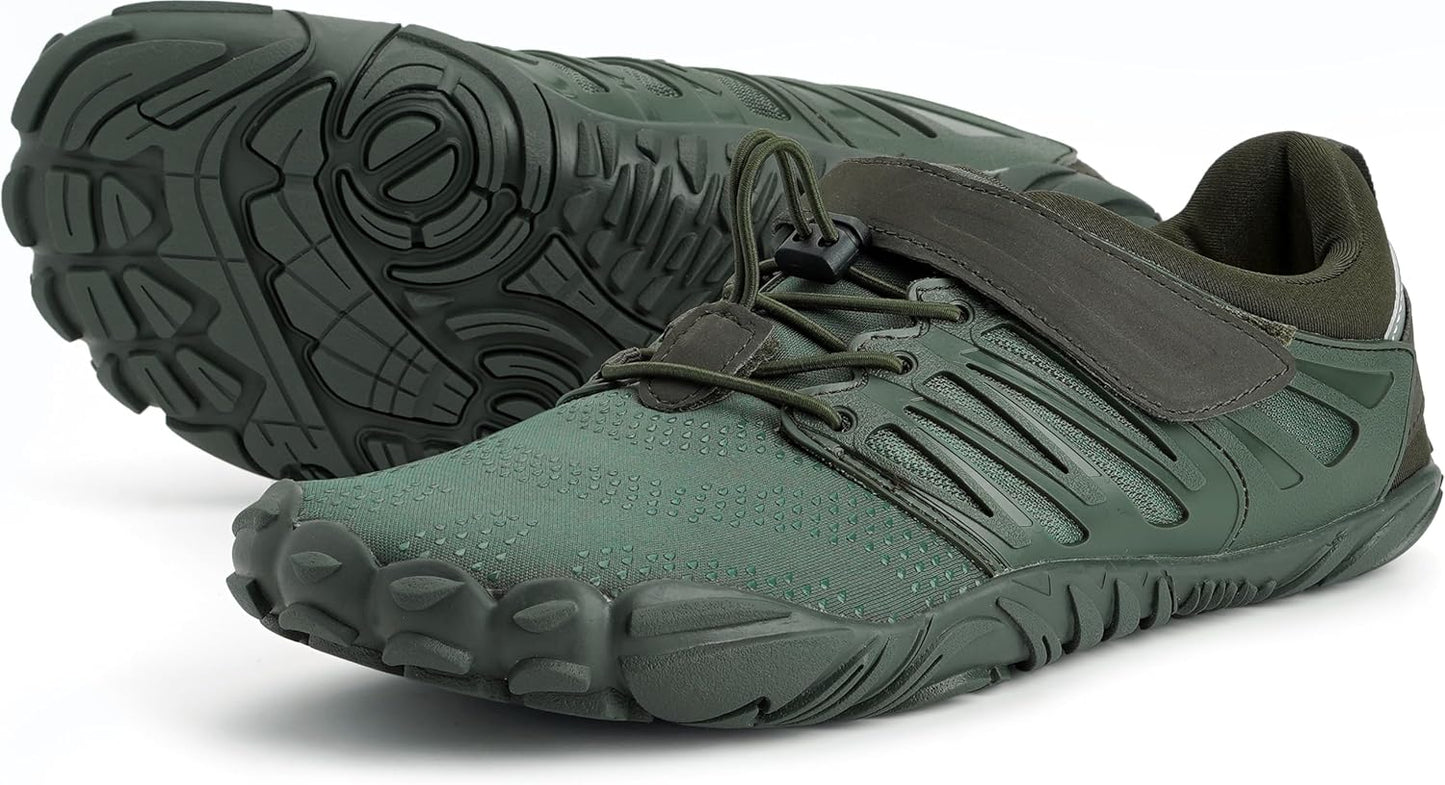 WHITIN Men's Minimalist Trail Runner with Wide Toe Box Design