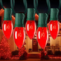 C9 Christmas String Light Red - Vintage 50 ft Roofline Lights