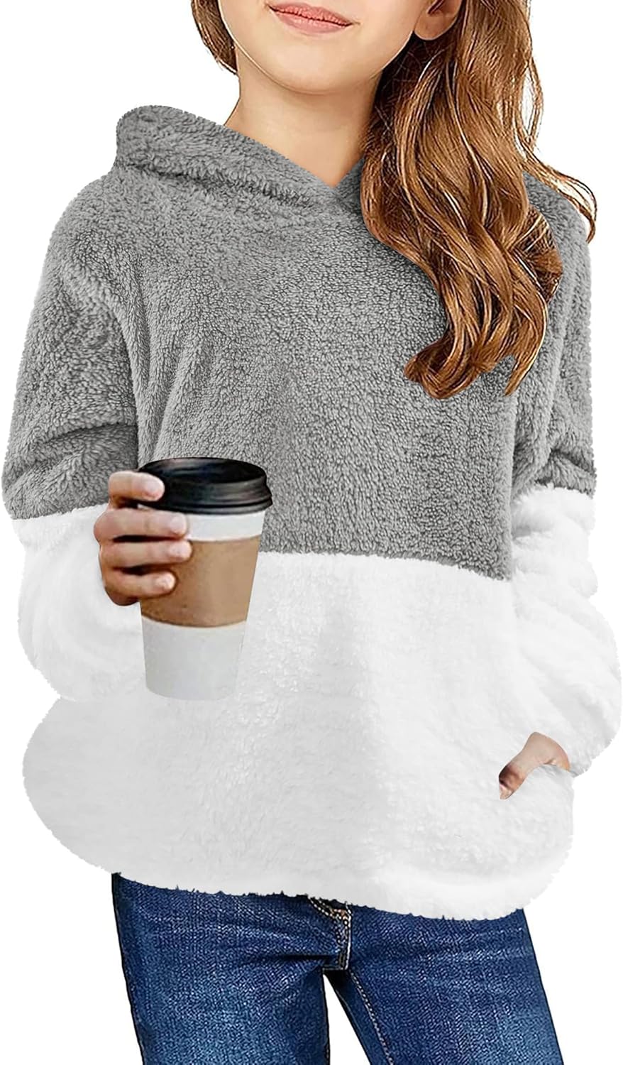 Arshiner Girls Fuzzy Fleece Hoodies for Cozy Casual Wear