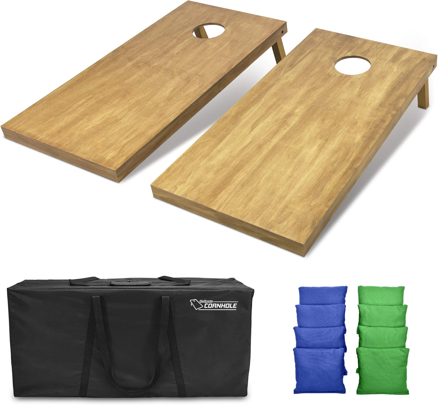 GoSports 4 ft x 2 ft Wooden Cornhole Boards Set for Fun
