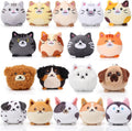 Mini Stuffed Animals Set 18 pcs - Cute 3.15 in Plush Keychains