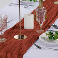 Terracotta Cheesecloth Table Runner 20 Pack 17x108 in - Boho Gauze Set