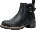 Women's 9006 Chelsea Ankle Boots - Low Heel Zip Short Booties