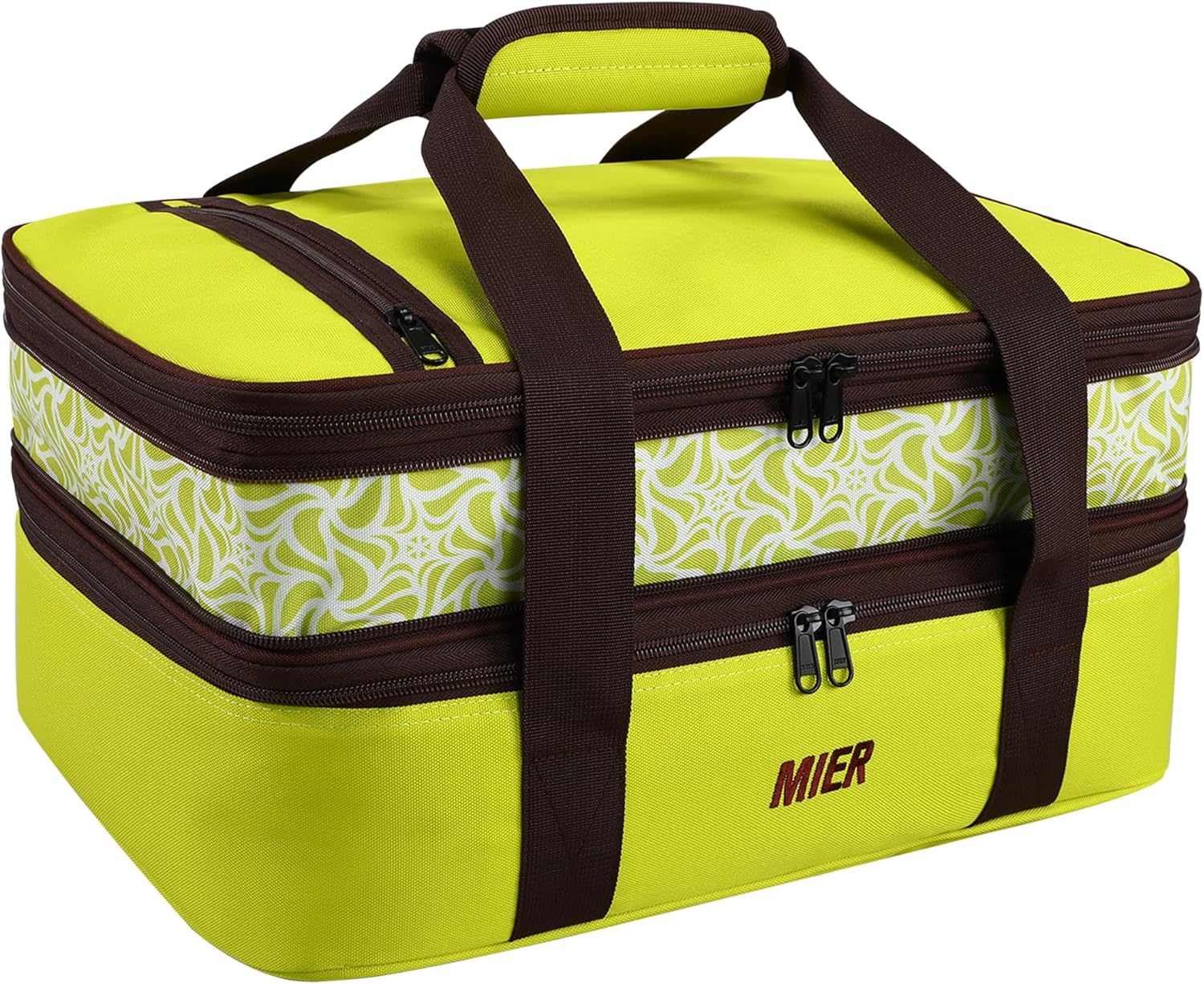 MIER Insulated Double Casserole Carrier Bag for 9 x 13 Dishes