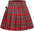 Pleated Skirt with Built-In Shorts - Comfortable A-Line Tennis Skirt