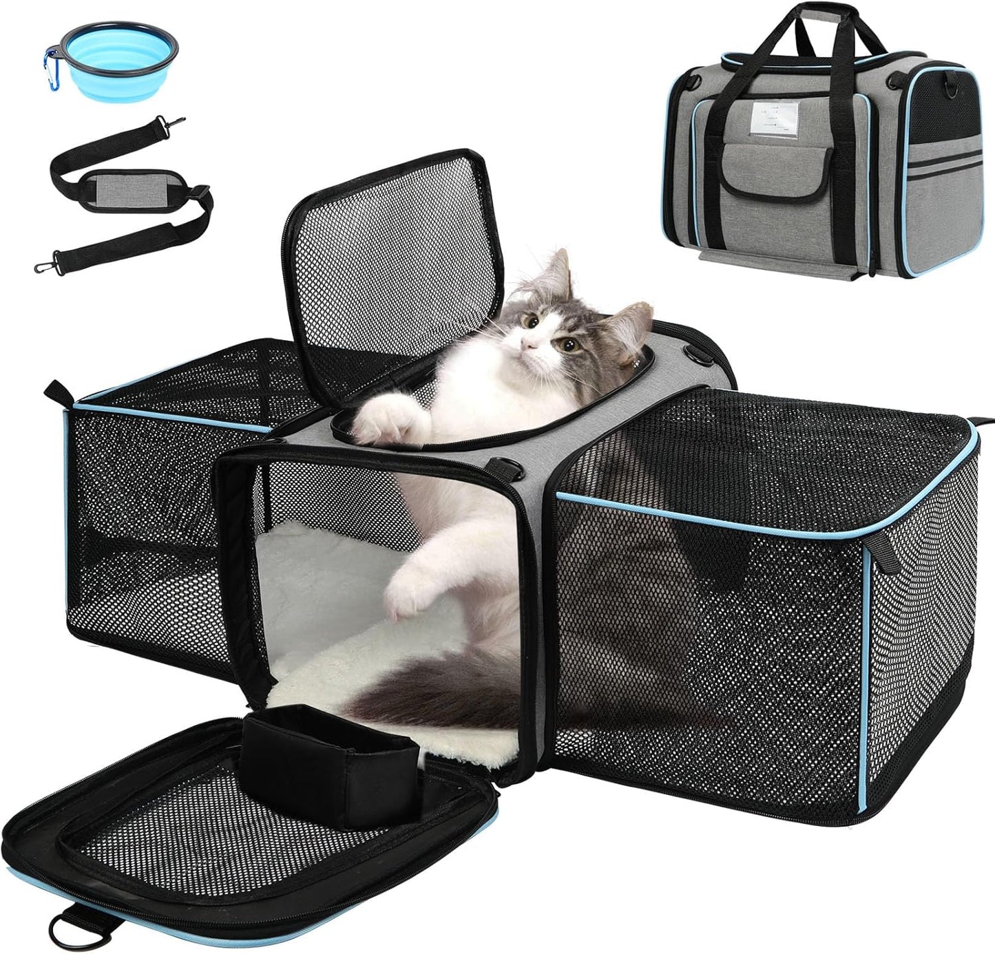 Wn's Day Soft Pet Dog Cat Carrier for Travel Comfort