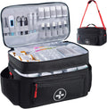 BAGSFY Travel Medicine Bag Organizer - Large, Water-Resistant Case