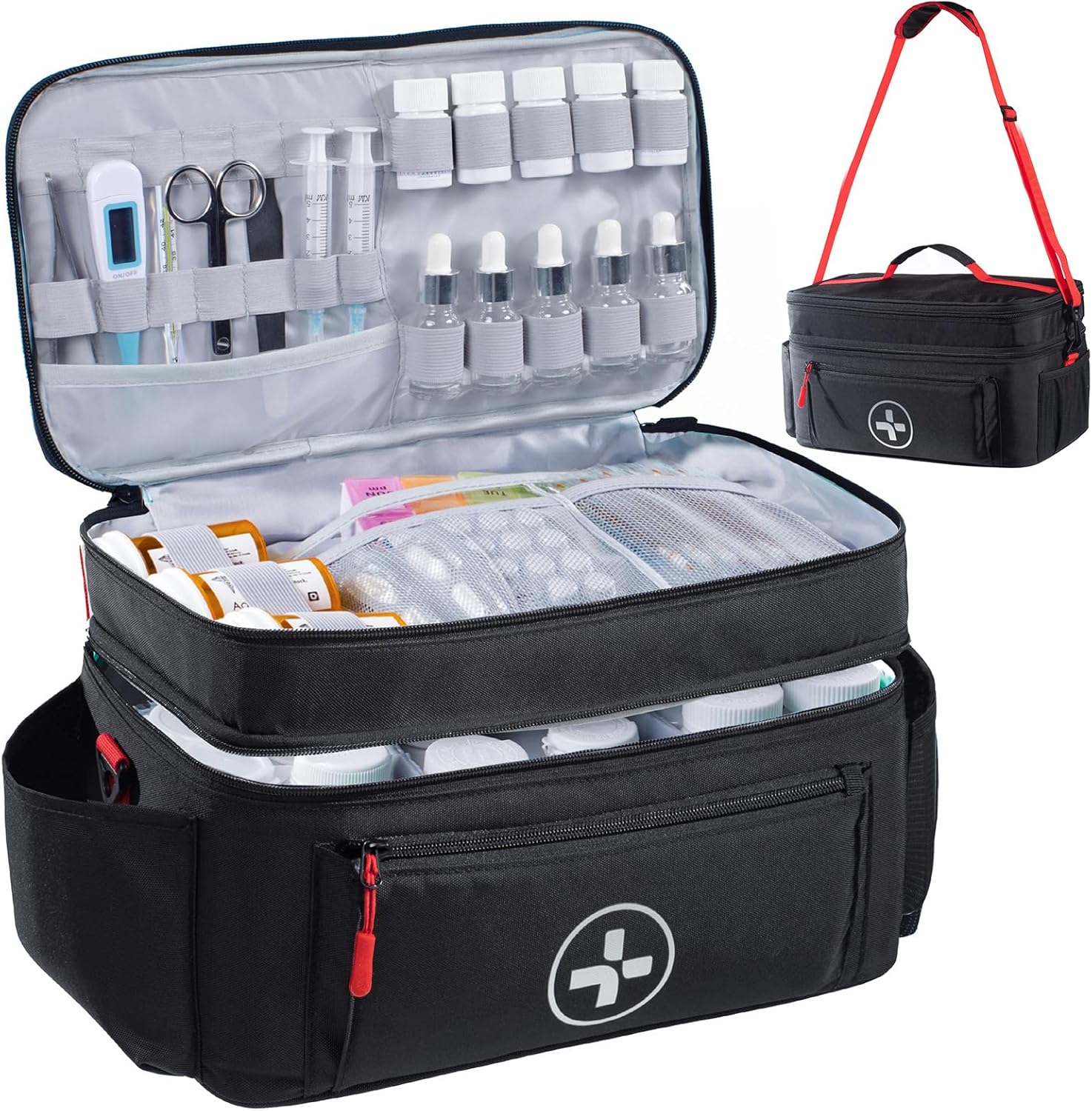 BAGSFY Travel Medicine Bag Organizer for Home and Travel Use