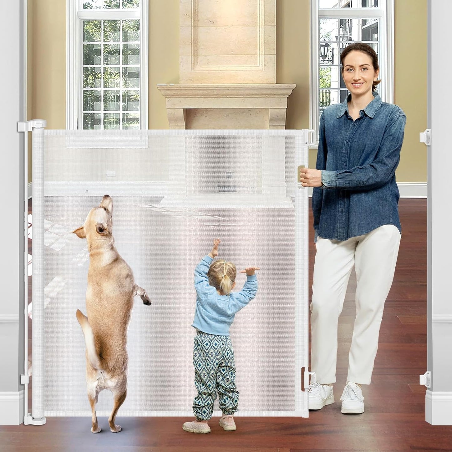 48in Extra Tall Baby Gates for Dogs Indoor and Outdoor Use