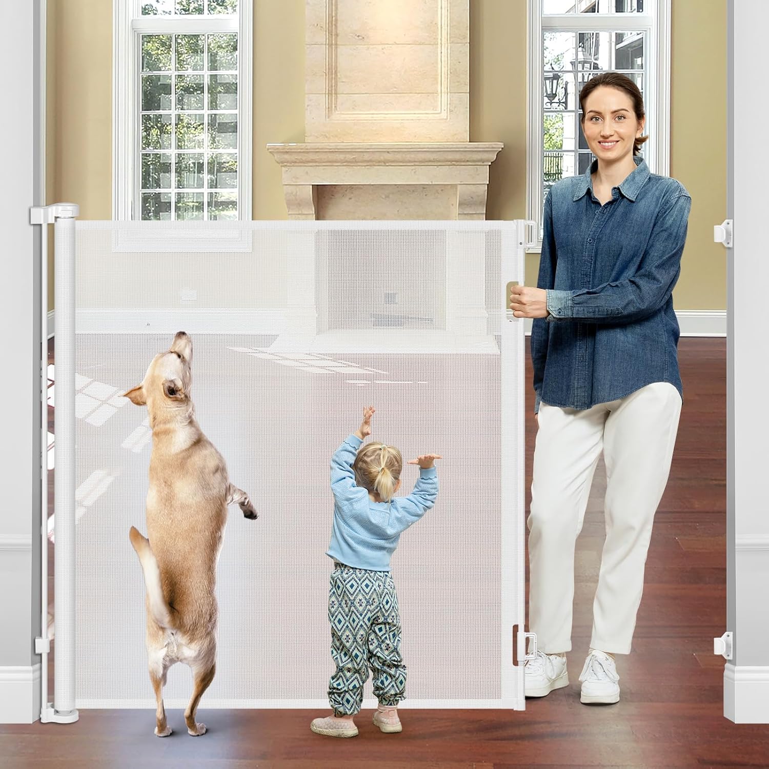 48in Extra Tall Baby Gates for Dogs Indoor and Outdoor Use