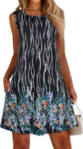 Women's Summer Dresses 2025 Beach Casual Sleeveless Floral Tank