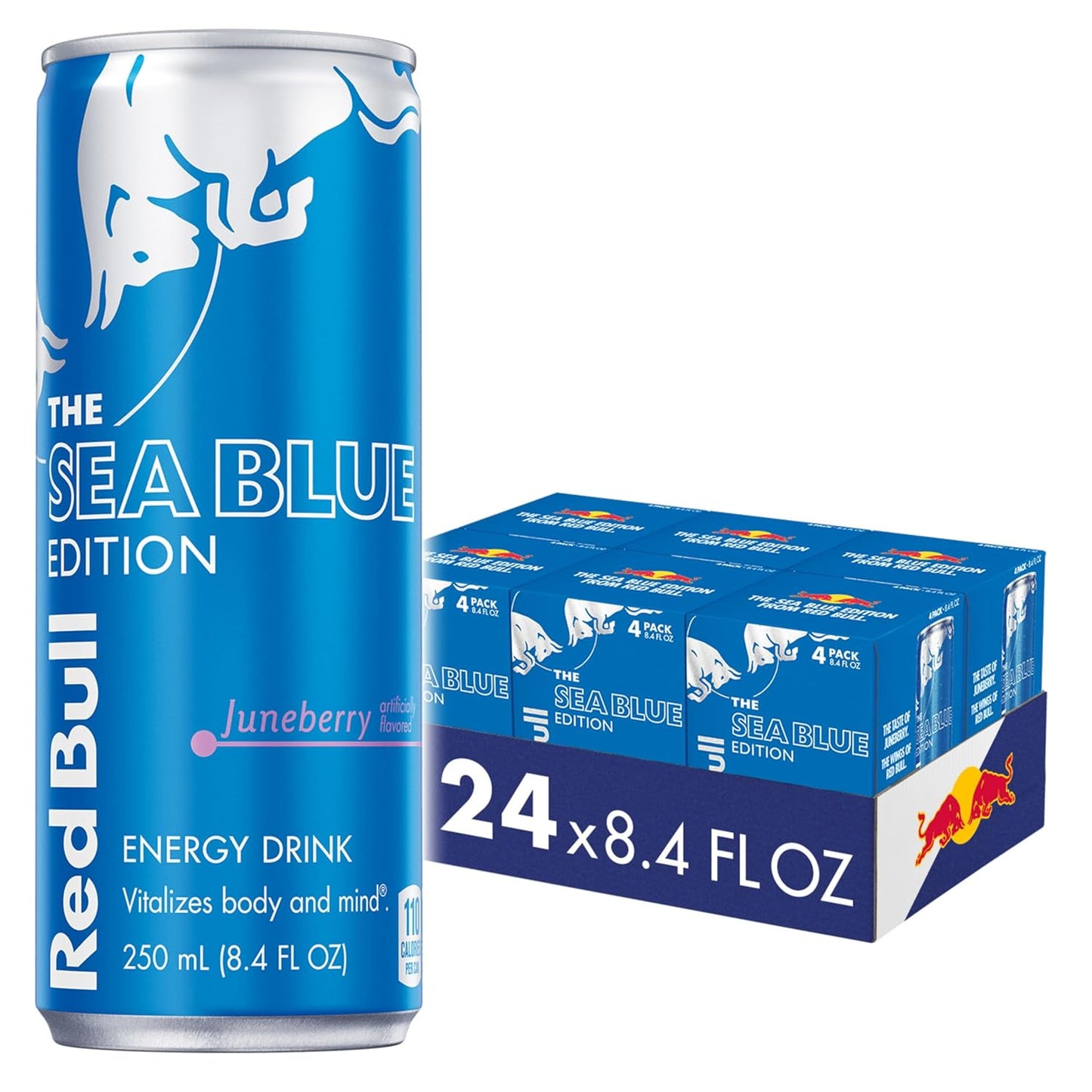 Red Bull Sea Blue Edition Energy Drink with Juneberry Flavor