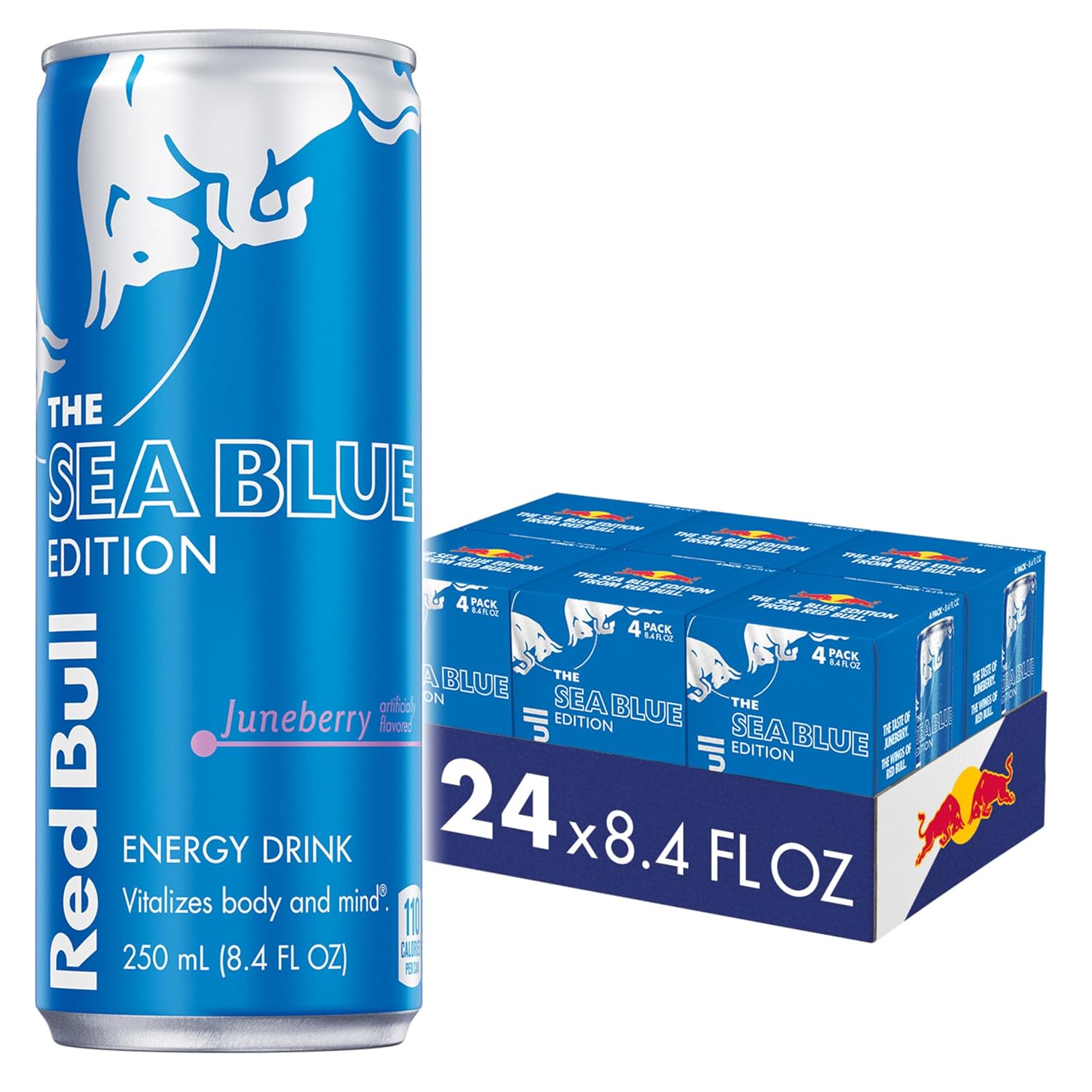 Red Bull Sea Blue Edition Energy Drink with Juneberry Flavor
