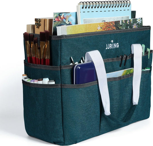 JJRING Craft Organizer Tote Bag for Art and Craft Storage