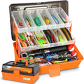 Large 3 Layer Fishing Tackle Box with 415Pc Lures Kit - Spacious