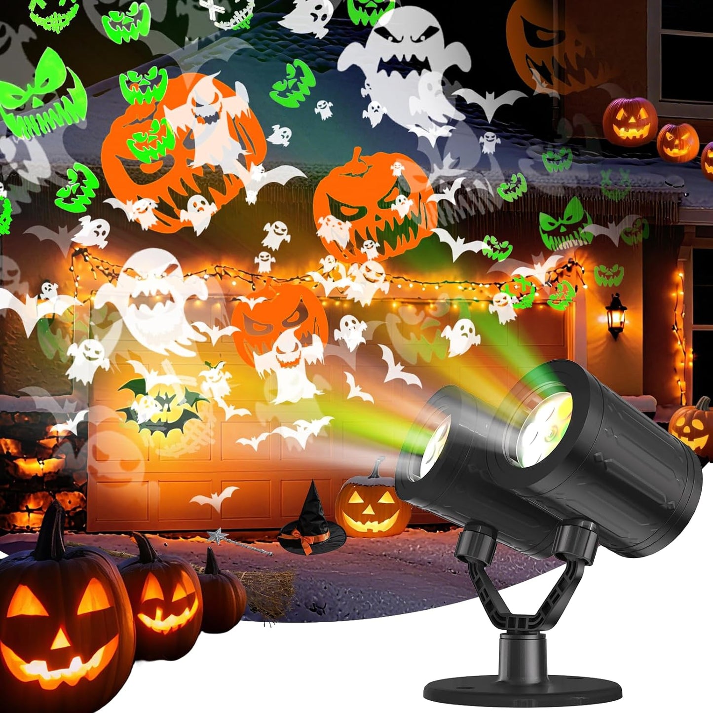 Dynamic Halloween Projector Lights for Spooky Outdoor Decor
