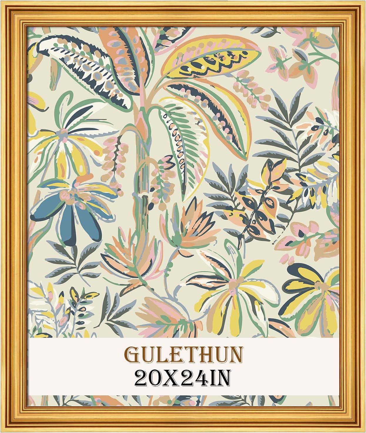 GULETHUN 20x24 Frame for Home Decor, Rustic Gold Vintage Style