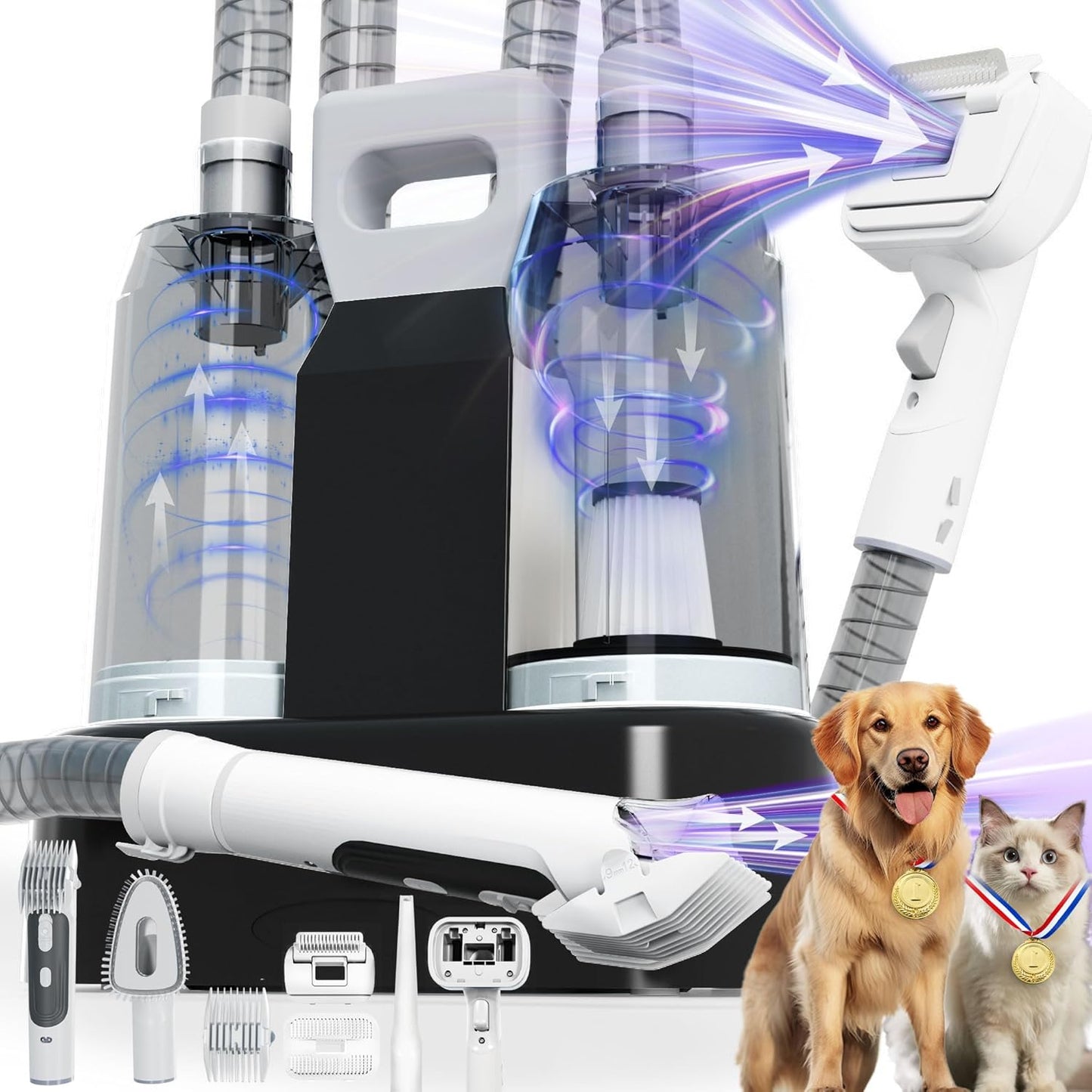 FOTING 6-in-1 Dog Grooming Vacuum & Dryer: Shedding Relief!