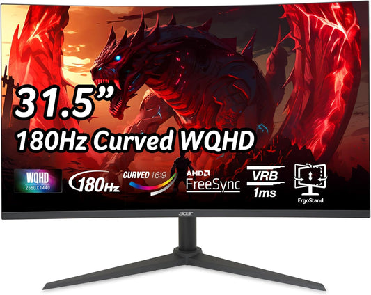 Immersive Gaming: Acer 31.5 WQHD Curved Monitor