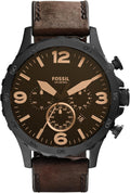 Fossil Nate Quartz Stainless Steel Chronograph Watch - Bold 50mm